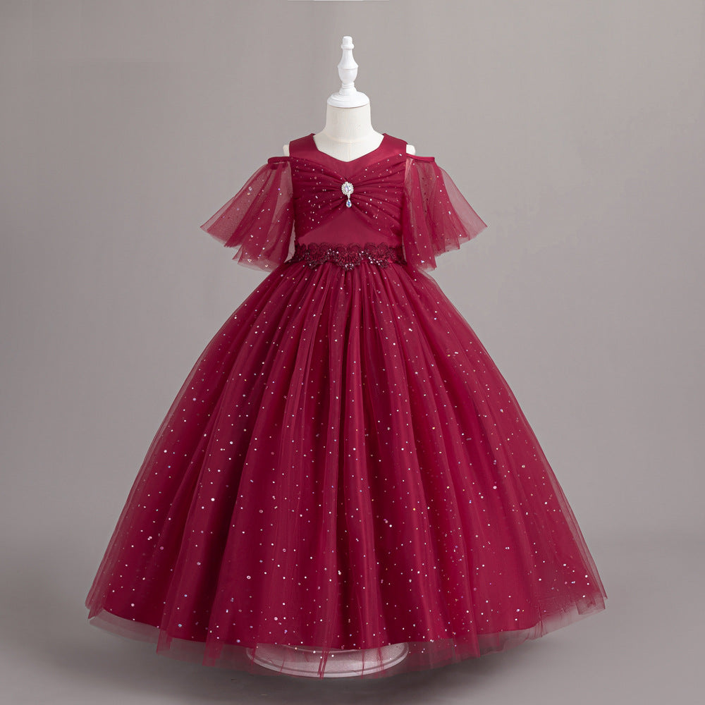 Wedding Dress Half Sleeve Princess Dress