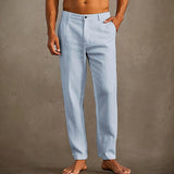 Men's Linen Beach Diagonal Pocket Cool Comfortable Breathable Skinny Pants