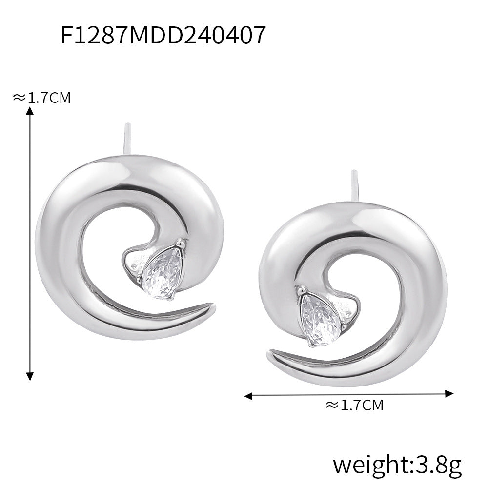Niche Personality Spiral Twist Design Ring