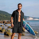 Knitwear Sports Casual Short Sleeve And Shorts Suit