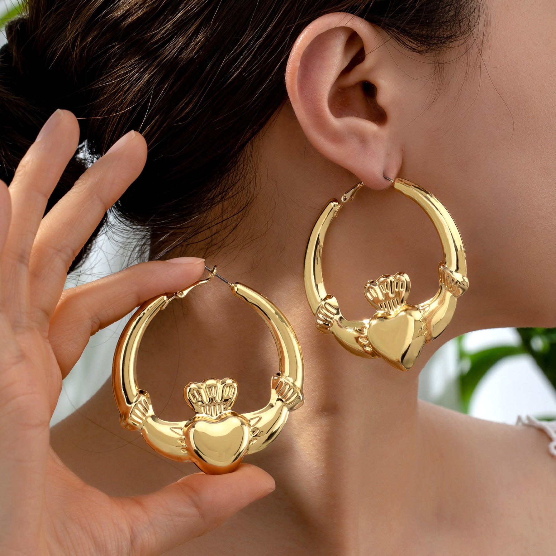 Exaggerated Super Love Candy Round Ring Earrings
