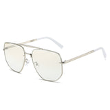 Fashion Square Metal Double Beam Sun Glasses