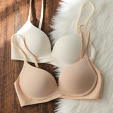 Ladies Gathering No Steel Ring Simple Breathable Underwear Bra