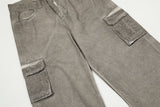Three-dimensional Cut Washed Dirty Mud Baggy Wide-leg Jeans