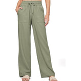 Women's Linen Wide-leg Cotton And Linen Casual Beach Summer Pants