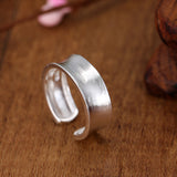 Open Ring Korean Frosted Sterling Silver Ring Sterling Silver Ornament