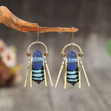 Creative Retro Animal Multi-color Bee Long Alloy Trendy Earrings