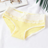 Candy Color Cotton Ladies Cute Bow Panties