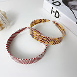 Cellulose Acetate Sheet Hair Accessories Plaid Headband For Women