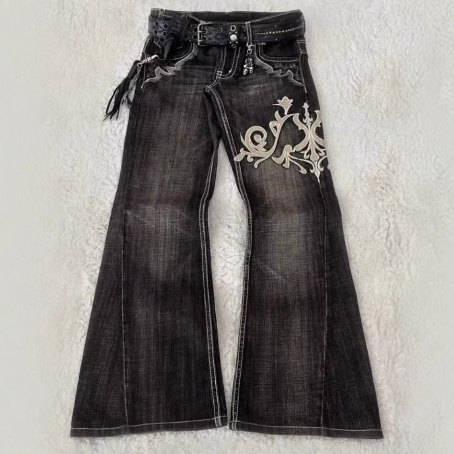 Fashion Machine Embroidery Jeans For Women