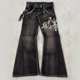 Fashion Machine Embroidery Jeans For Women