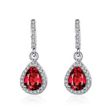 Fashion Drop Shape Ear Studs Micro Inlaid Zircon Earrings