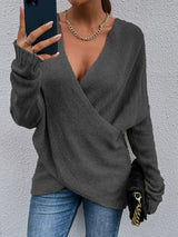 New Cross Loose Outer Wear Women's Knitted Sweater