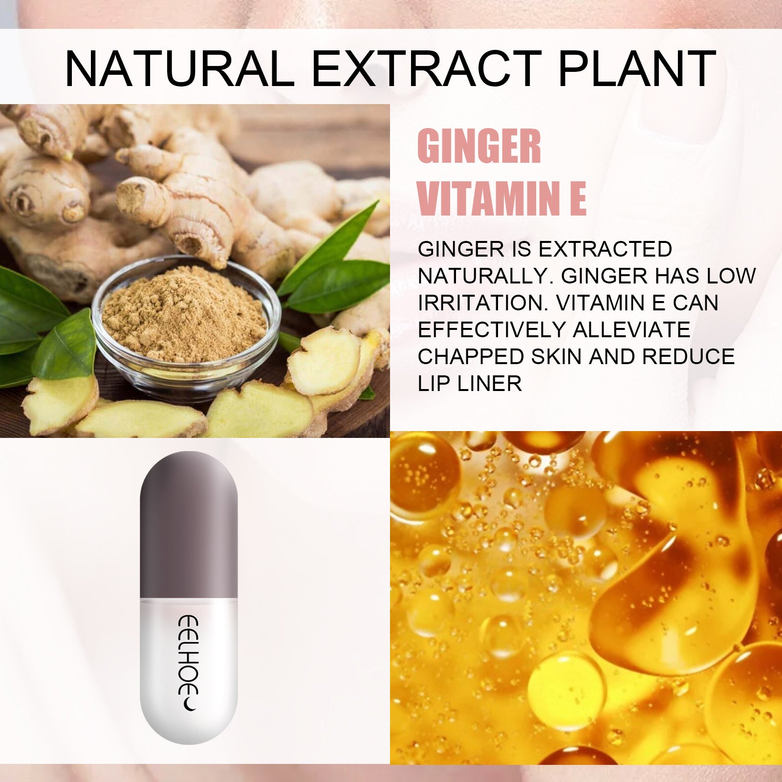 EELHOE Day And Night Lip Moisturizing Capsules, Hydrate, Increase Lip Elasticity, Plump Lips, And Lip-enhancing Liquid