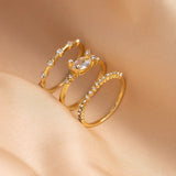 Zircon Ring High-grade Fashion Diamond