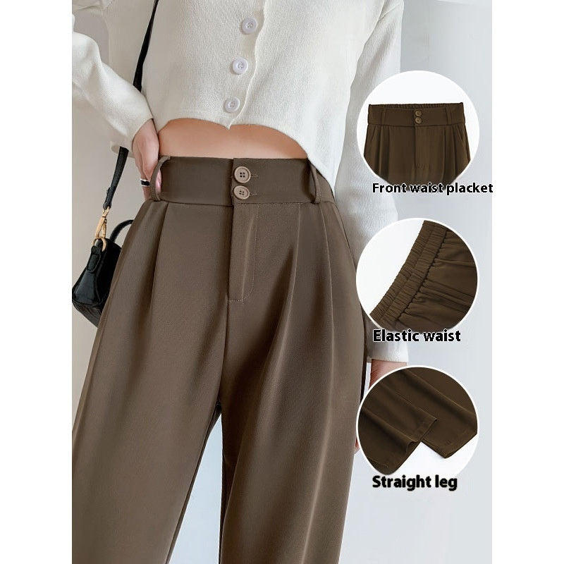 High Waist Drooping High-grade Suit Pants