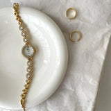 Classic Style Natural Freshwater Pearl Berm Plate Watch For Women