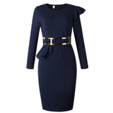 Plus Size Women's Solid Color Sexy OL Sheath Pencil Skirt African Dress