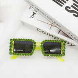 Women's Glasses Sunglasses With Diamond Small Frame Sun Vacation Beach
