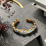 High-grade Temperament Entry Lux Vintage Oil Dripping Gourd Ring