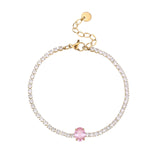 Titanium Steel Bracelet Inlaid Zircon Sweet