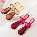 European And American Irregular Geometric Polygon Earrings