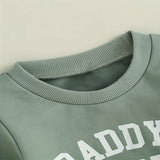 Baby Girl's 2-Piece Letter Print Sweater Set Long Sleeve Pullover And Jogger Pants With Drawstring Waist