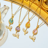Zircon Tulip Non-fading Necklace For Women