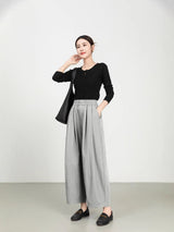 Women's Fine Twill Sandcard Elastic Waist Casual Pants