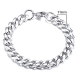 Gold Cuban Link Chain Six-sided Bracelet