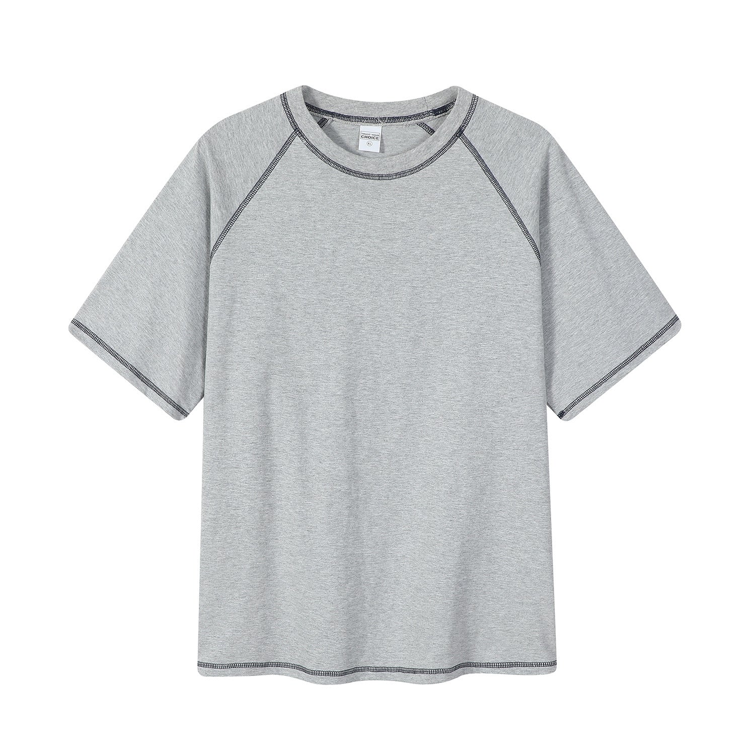 Raglan Topstitching Design Round Neck Short Sleeve T-shirt For Men