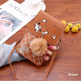 Contrast Vertical Touch Screen Phone Bag Women's Crossbody