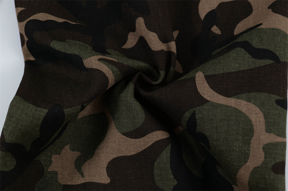 Fashion Personality Camouflage Workwear Trousers Men