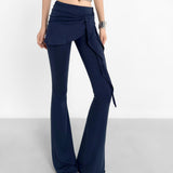 Fake Two-piece American Slightly Flared Wide-leg Pants