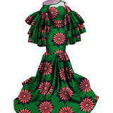 African Print Traditional Fishtail Dress Floor-length Dress