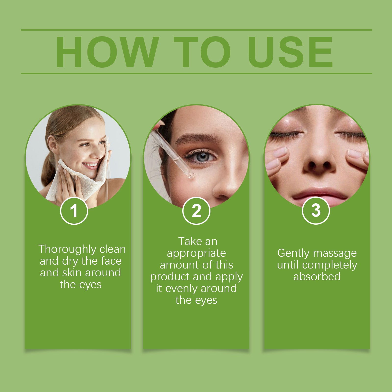 OUHOE Eye Essence, Moisturizing, Repairing, Brightening, Firming And Moisturizing Eye Care Essence