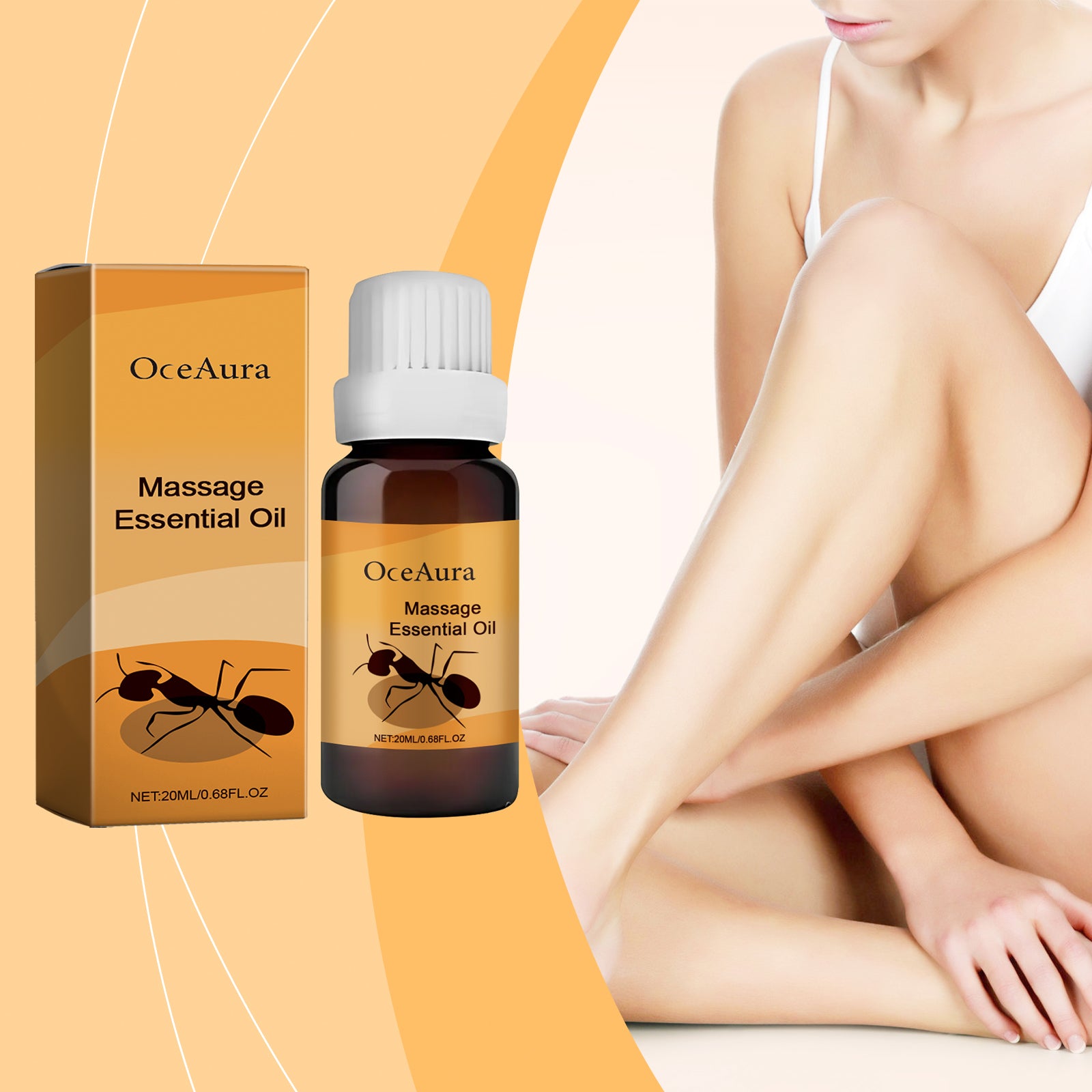 OceAura Skin Massage Treatment Essential Oil, Improves Skin Elasticity, Softness, Firmness And Light Non-Sticky Massage Oil