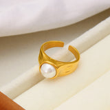 European And American Entry Lux 18K Gold Single Ring
