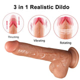 Remote Realistic Dildo Thrusting  Heating Roating  Toys For Women Men