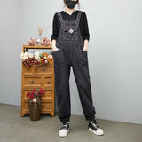 Loose Solid Color Large Size Jean Suspenders