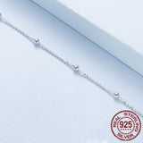 Silver Ziyun New Simple Argent Pur Bead Necklace Anklet For Women