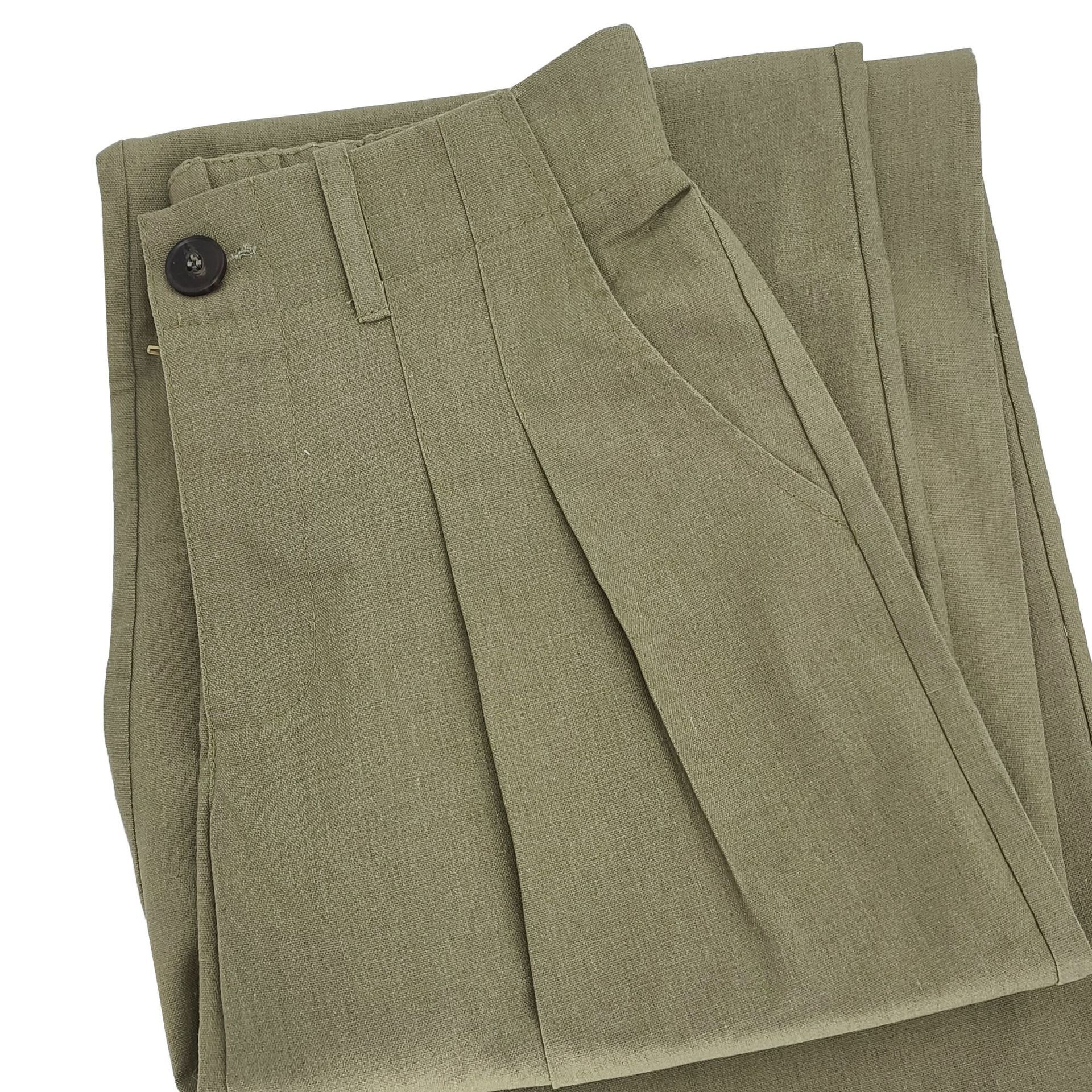 Women's Linen Cotton Casual Breathable Straight Trousers