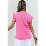 European And American Commuters' Versatile Solid Color Pullover Top