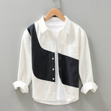 Stitching Long-sleeved Shirt Men's Shirt