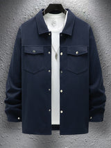 Men's Casual Spring And Autumn Solid Color Single-breasted Jacket Coat