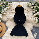 Sleeveless Knitted Vest Metal Twisted Hot Girl Top