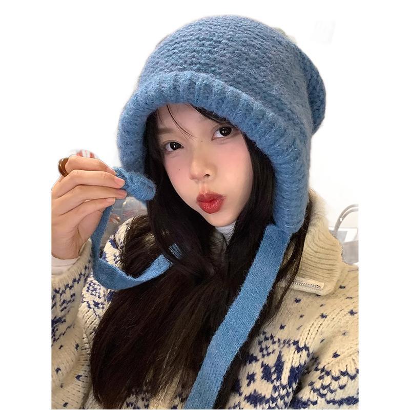 Fashionable All-matching Knitted Woolen Cap Women