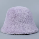Imitation Mink Bucket Hat Women's Winter Warm And Small Face