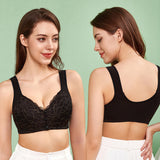 Large Cup Front Buckle Middle-aged And Elderly Underwear Ladies