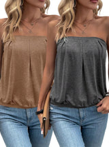 2pcs Women's Strapless Top